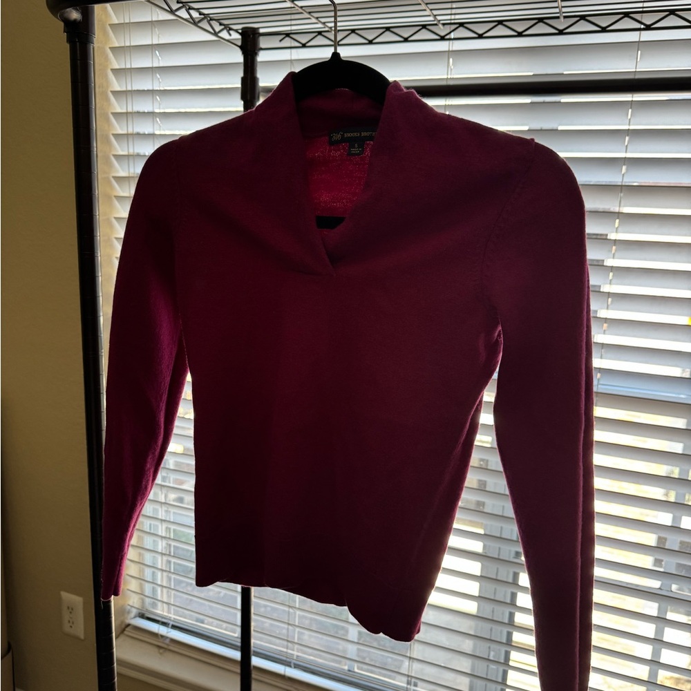 Brooks Brothers Women's Cowl Neck Sweater in Berry